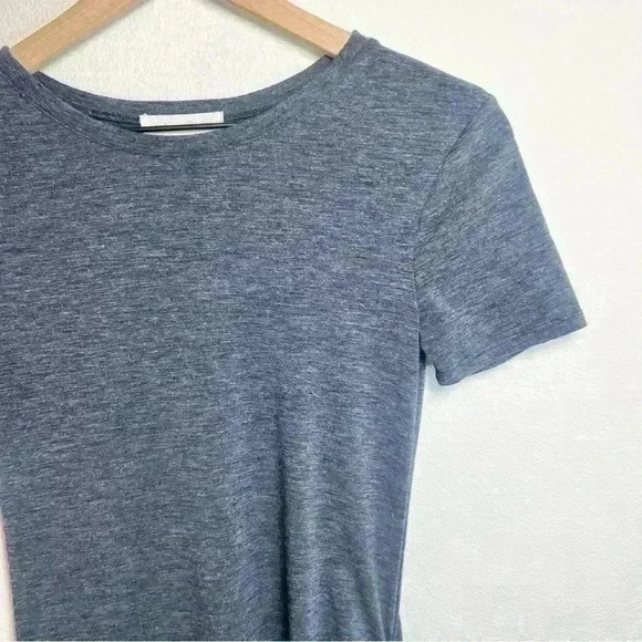 Treasure & Bond Side Ruched Body-Con Dress in Heathered Navy Blue Size XS - Picture 4 of 12